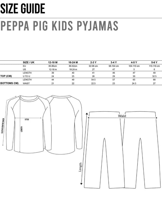 Peppa Pig Matching Family Christmas Pyjamas For Adults Toddlers & Kids