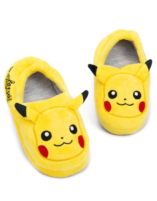 Pokemon Pikachu Slippers For Boys and Girls 3D Character Face - Yellow