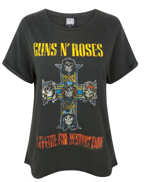 Amplified Guns N Roses Appetite For Destruction Women's Boyfriend Fit T-Shirt
