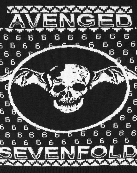 Bonnet Hiver Tricoté Avenged Sevenfold - Logo Deathbat, Réglable, En Acrylique, Unisexe