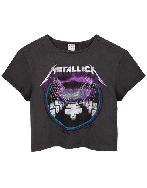Amplified Metallica Master Of Puppets Womens Cropped T-Shirt