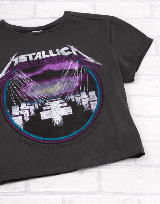 Amplified Metallica Master Of Puppets Womens Cropped T-Shirt