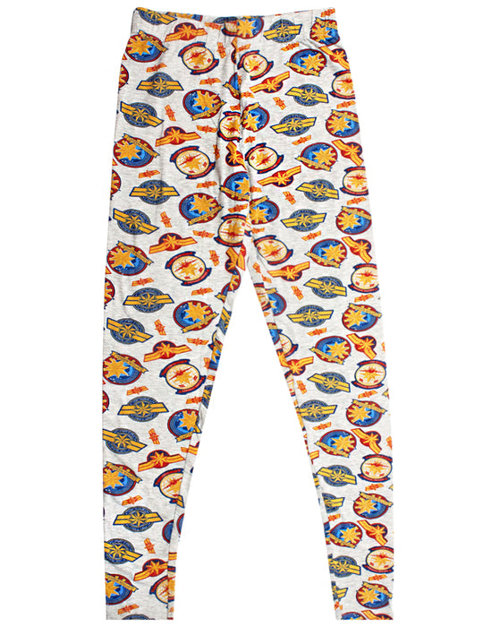Captain Marvel Logo Print Women's Loungepants & T-Shirt Pyjama Set