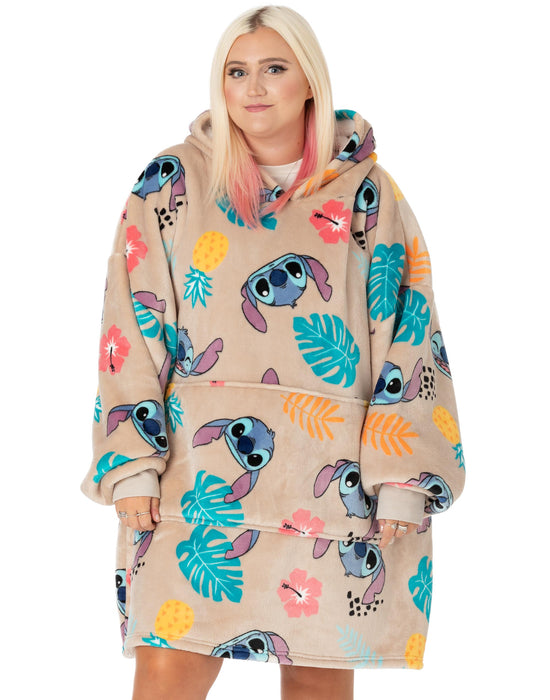 Lilo Stitch Adult 'VUddie' Oversized Blanket Hoodie — Vanilla
