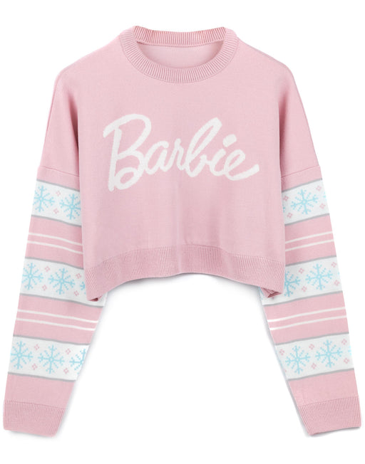 Barbie Logo Women's Cropped Jumper — Vanilla Underground