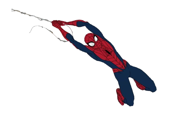 Spider-Man swinging